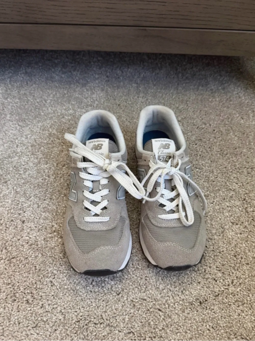 New Balance 574 Classic Sneakers in Gray and White